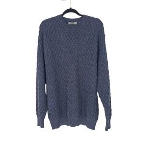 Hart Schaffner Marx Crew Neck Sweater 100% Alpaca Charcoal Gray Men's Size XL